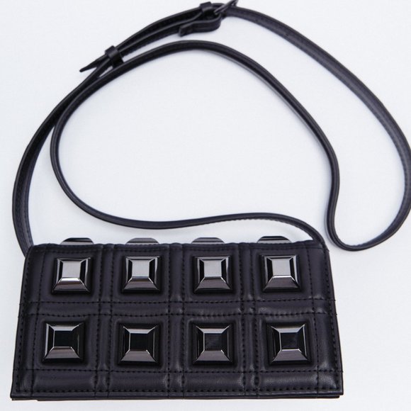 Zara Bags Zara Black Studded Crossbody Bag Poshmark